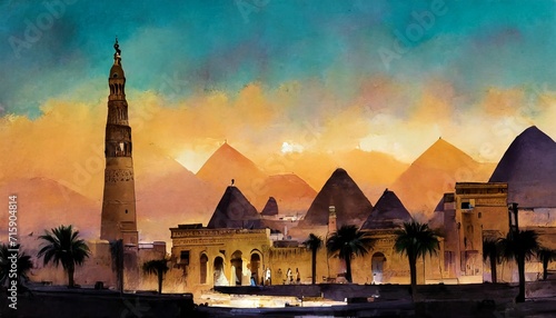 sunset over egypt 