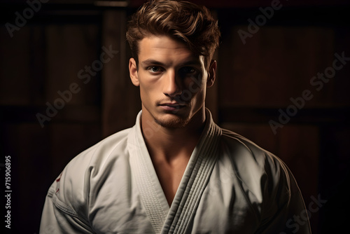 beautiful man do judo  photo