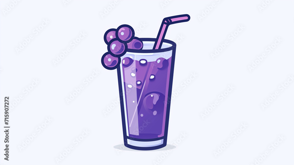 cup of purple grape soda illustration cup of purple grape soda illustration