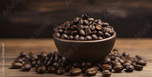 coffee beans and cup Generative AI