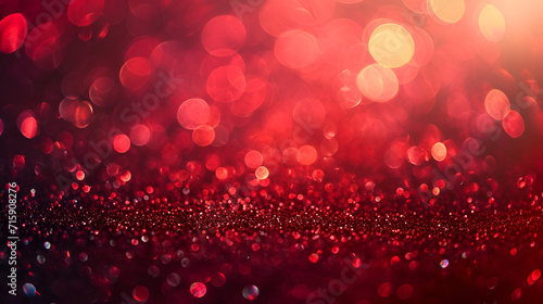 Christmas xmas background red abstract valentine, Red glitter bokeh vintage lights, Happy holiday new year, defocused, Christmas lights defocused background, Made by Generative Ai