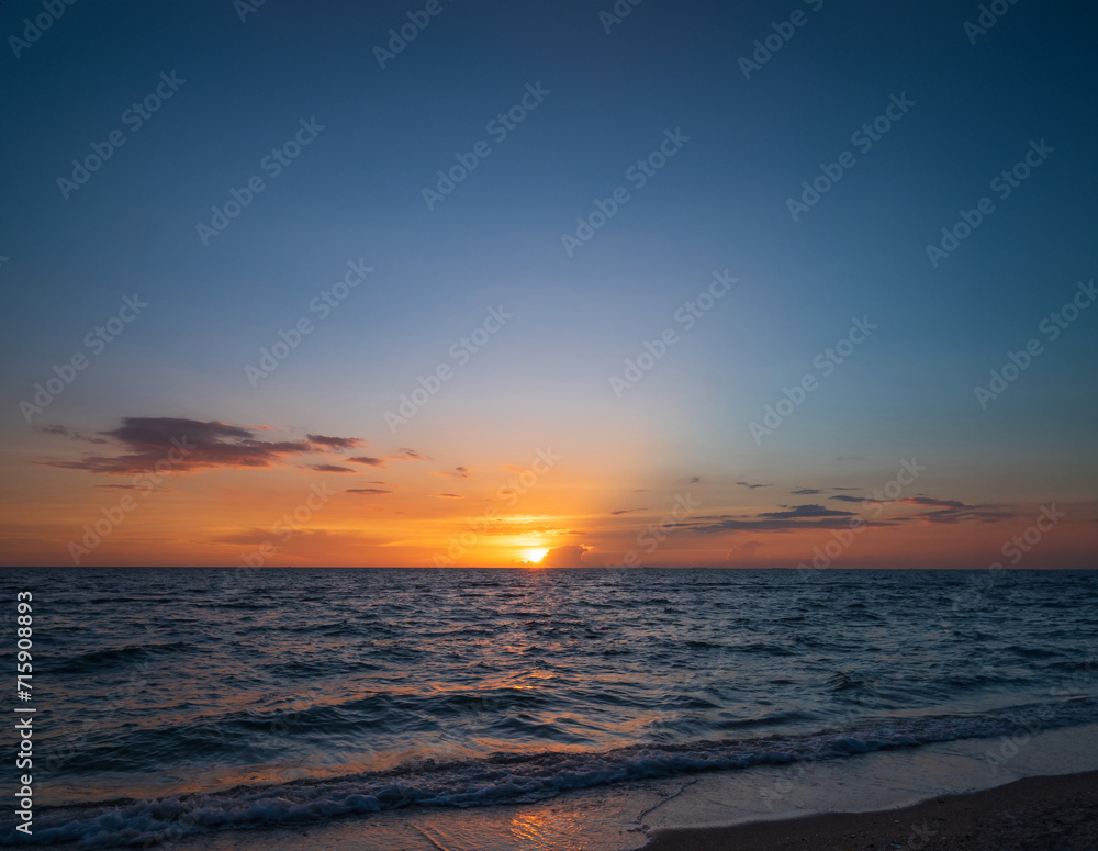 Landscape horizon viewpoint panorama summer sea beach nobody wind wave cool holiday calm coastal sunset sky light orange golden evening day time look calm nature tropical beautiful ocean water travel Landscape horizon viewpoint panorama summer sea beach nobody wind wave cool holiday calm coastal sunset sky light orange golden evening day time look calm nature tropical beautiful ocean water travel