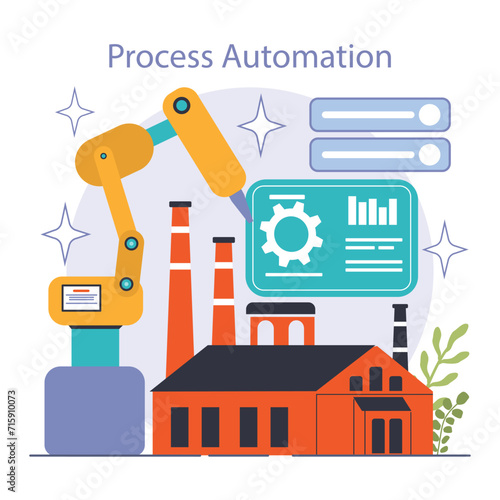 Reducing the cost of production. Automatization and effective optimization of manufacturing expense. Balance of costs and income. Flat vector illustration