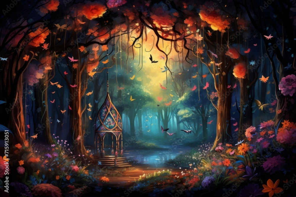 Fototapeta premium Enchanted Dreamcatcher Forests - Generative AI