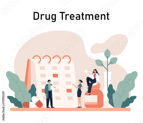 Acne treatment. Dermatology and cosmetology diagnosis and care. Healthy facial skin tips. Blackheads and pimples treatment process. Flat vector illustration