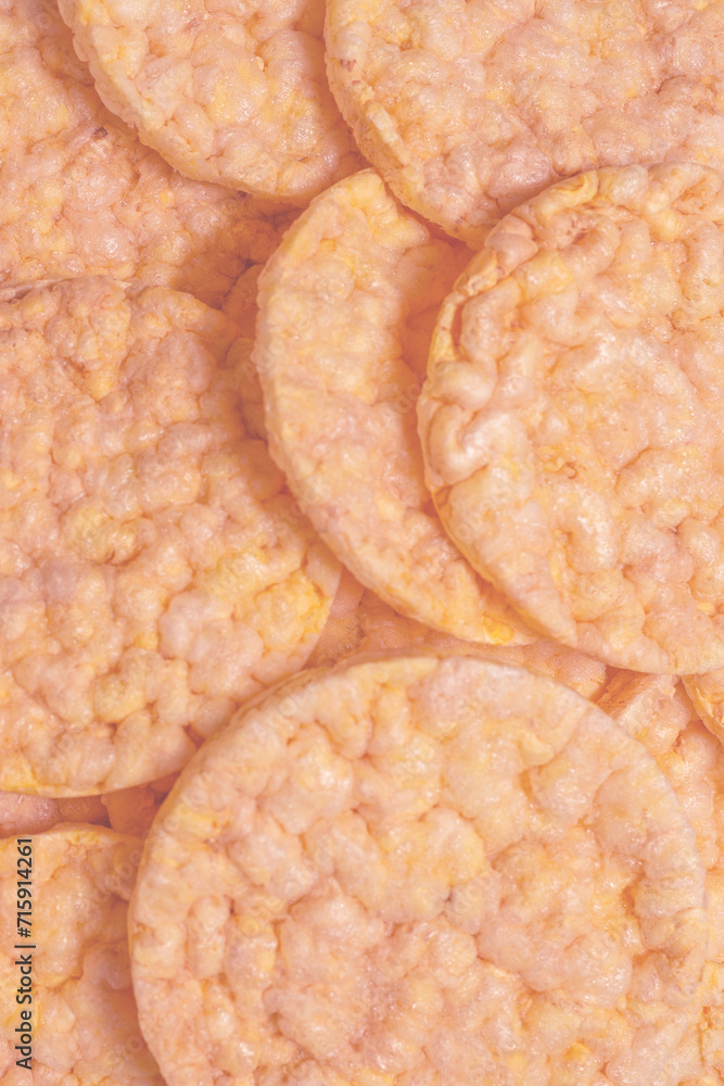 Rice wafers background, top view. Rice wafers background, top view.