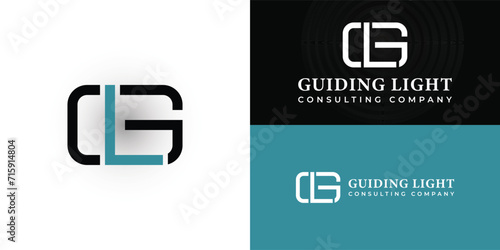 logo design inspiration for business and consulting companies is inspired by abstract letters G and L isolated on a white background. It is also suitable for a brand or company that has the same name