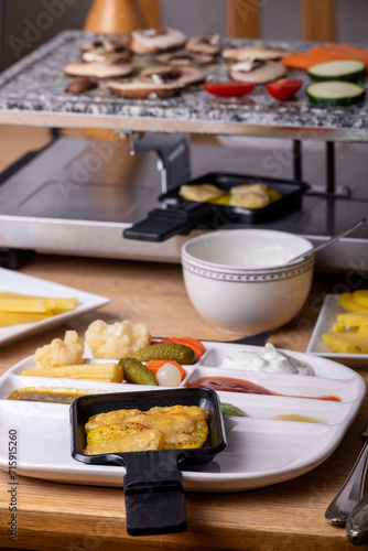 raclette with potatoes