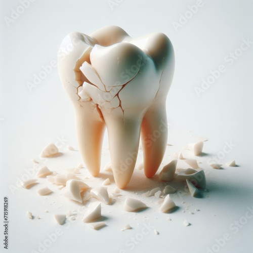 a tooth destroyed by caries 