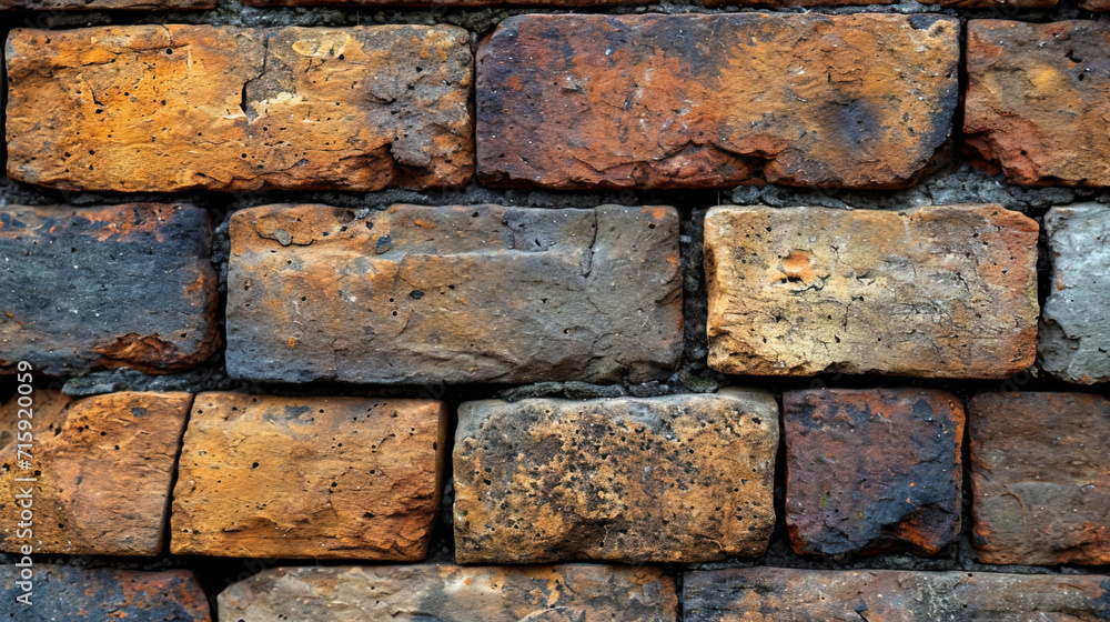 A brick background with warm brown shades that create an atmosphere of traditions and comfort A brick background with warm brown shades that create an atmosphere of traditions and comfort