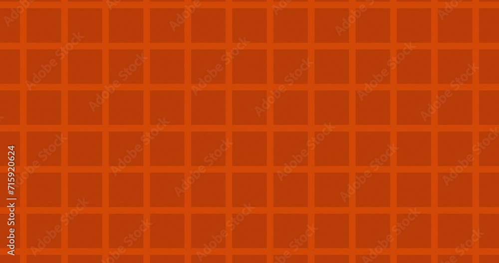 Flat Square tile shape placed together moving in a single direction, animated seamless pattern background. Seamless looped orange color minimalistic flat pattern motion graphics background. Flat Square tile shape placed together moving in a single direction, animated seamless pattern background. Seamless looped orange color minimalistic flat pattern motion graphics background.
