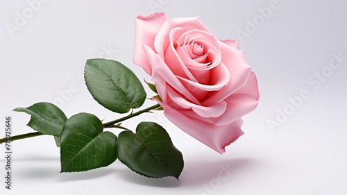 A pink rose product photography white background Ai generated art