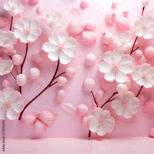 pink flowers background