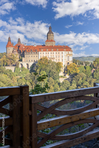 Ksiaz Castle, medieval mysterious 13th century fortress, Walbrzych, Poland