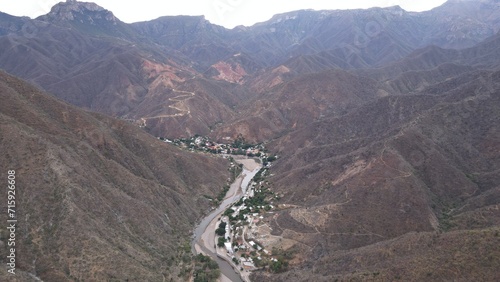 Vista aérea de Batopilas, Chihuahua photo