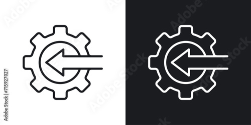 Integration icon designed in a line style on white background. photo