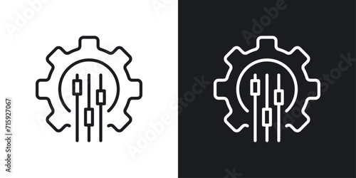 Mass customization icon designed in a line style on white background. photo