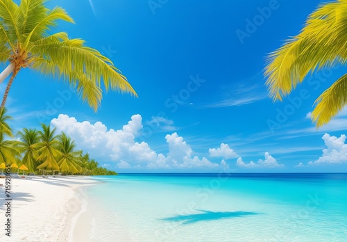 Wallpaper Mural Beautiful tropical beach with white sand Torontodigital.ca