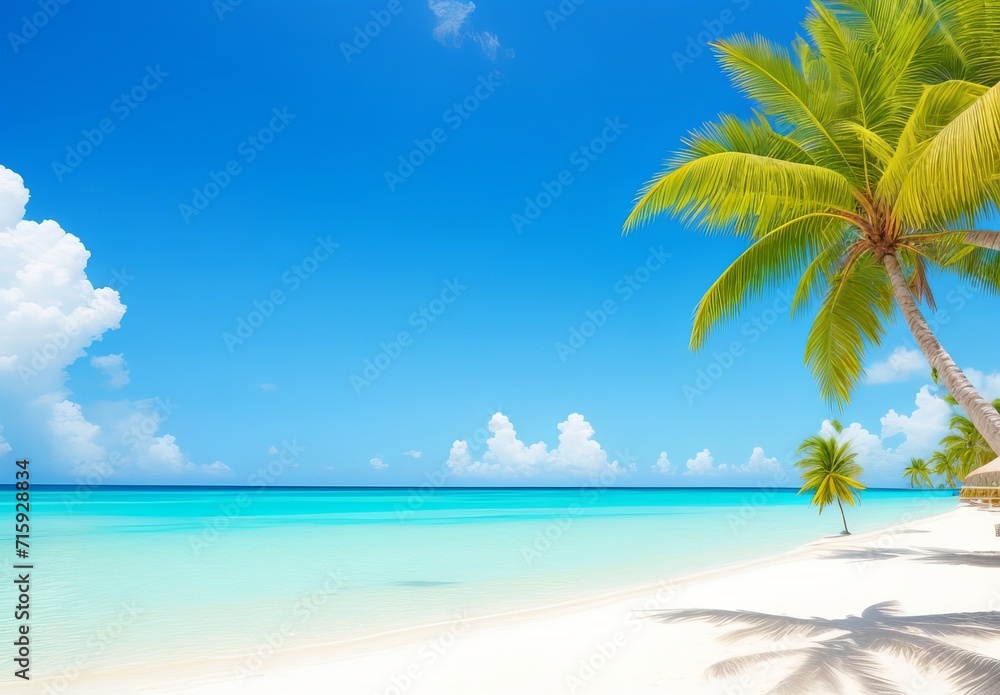Fototapeta premium Beautiful tropical beach with white sand