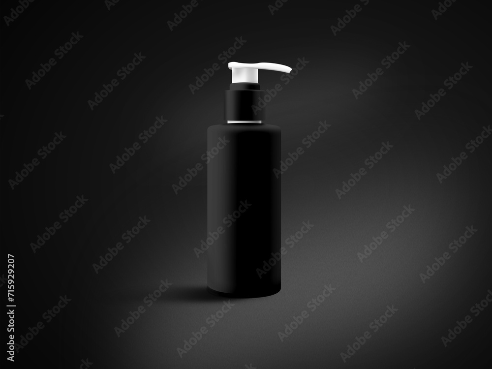 3D Illustration. Pump cosmetic tube isolated. 3D Illustration. Pump cosmetic tube isolated.