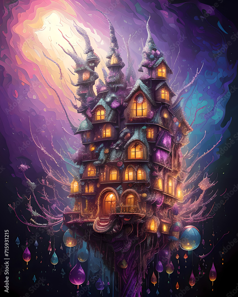 Obraz premium christmas card with castle