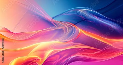 Vibrant swirls of abstract light dance in a colorful fractal painting, created with intricate vector graphics and evoking a sense of mesmerizing beauty