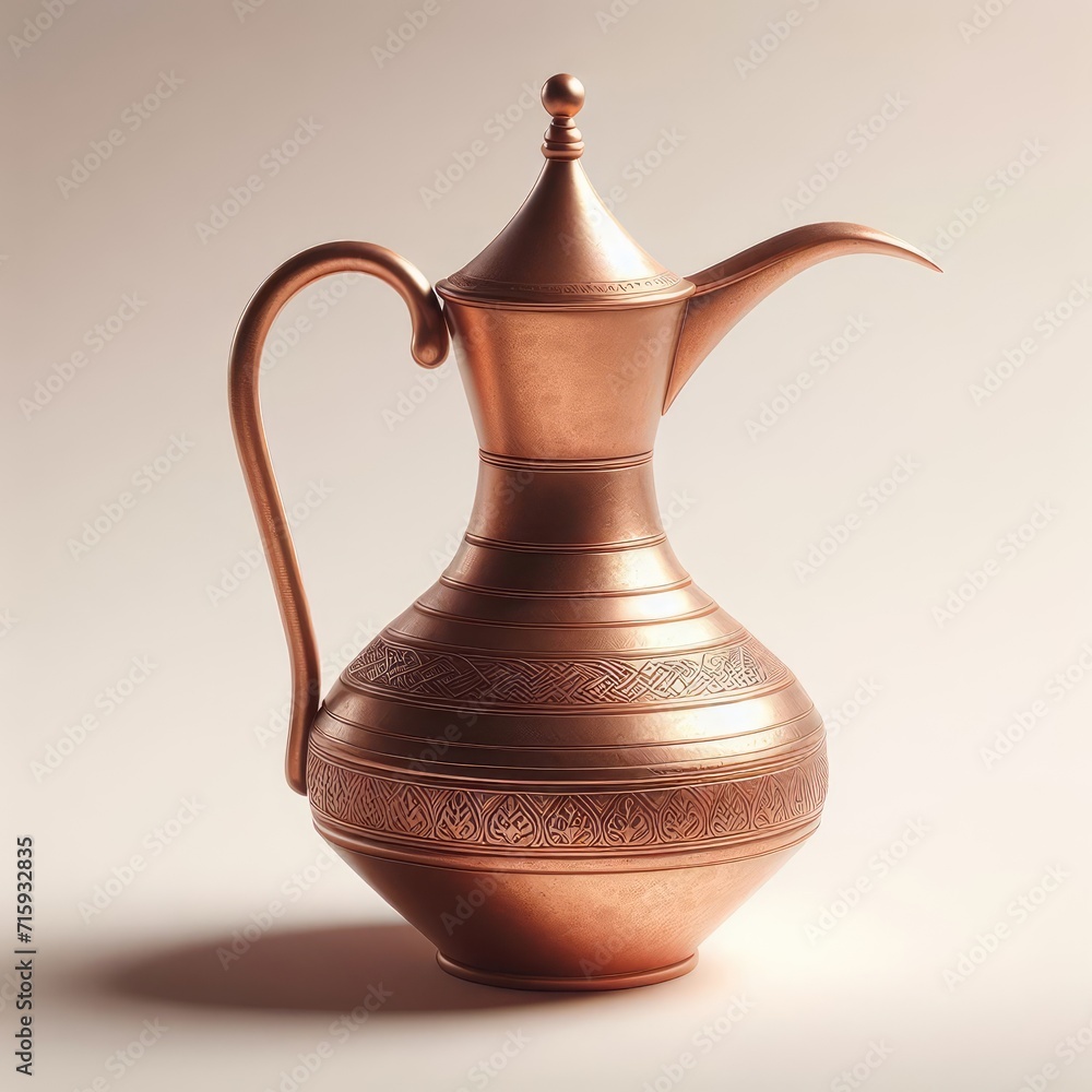 Copper Aftabeh Persian Toilet Wash Jug Decorative Antique Rare Qajar Water Jug Ewer Brass Pitcher
