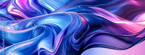 Mesmerizing hues of blue and lilac swirl together in a hypnotic display of fractal art, evoking a sense of abstract wonder and artistic expression