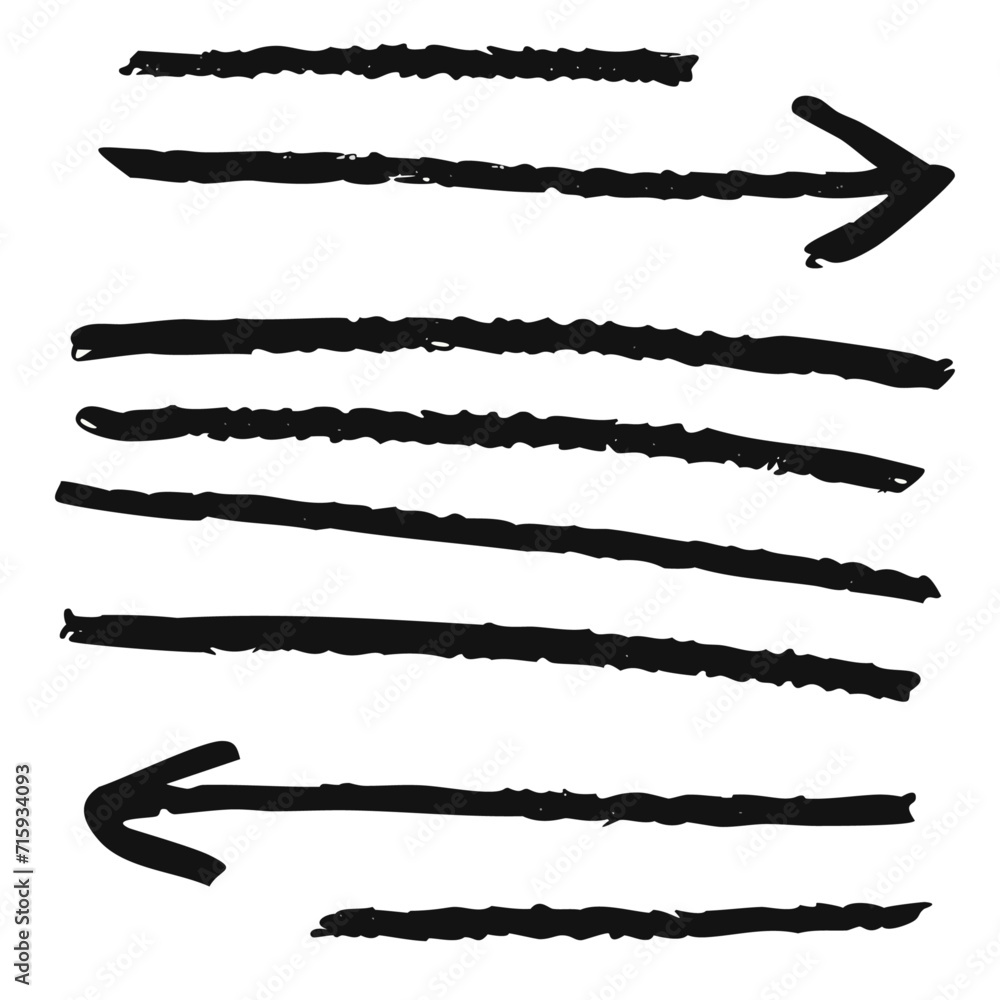 Fototapeta premium Charcoal Arrows and lines