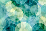 background with a pattern of overlapping circles in shades of green and blue