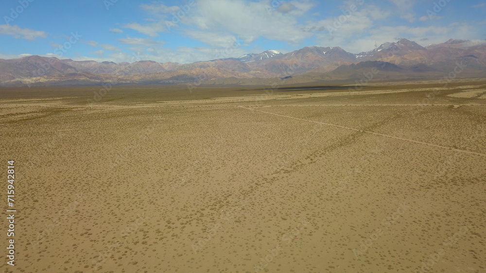 Desert landscape in the Mendoza Andes