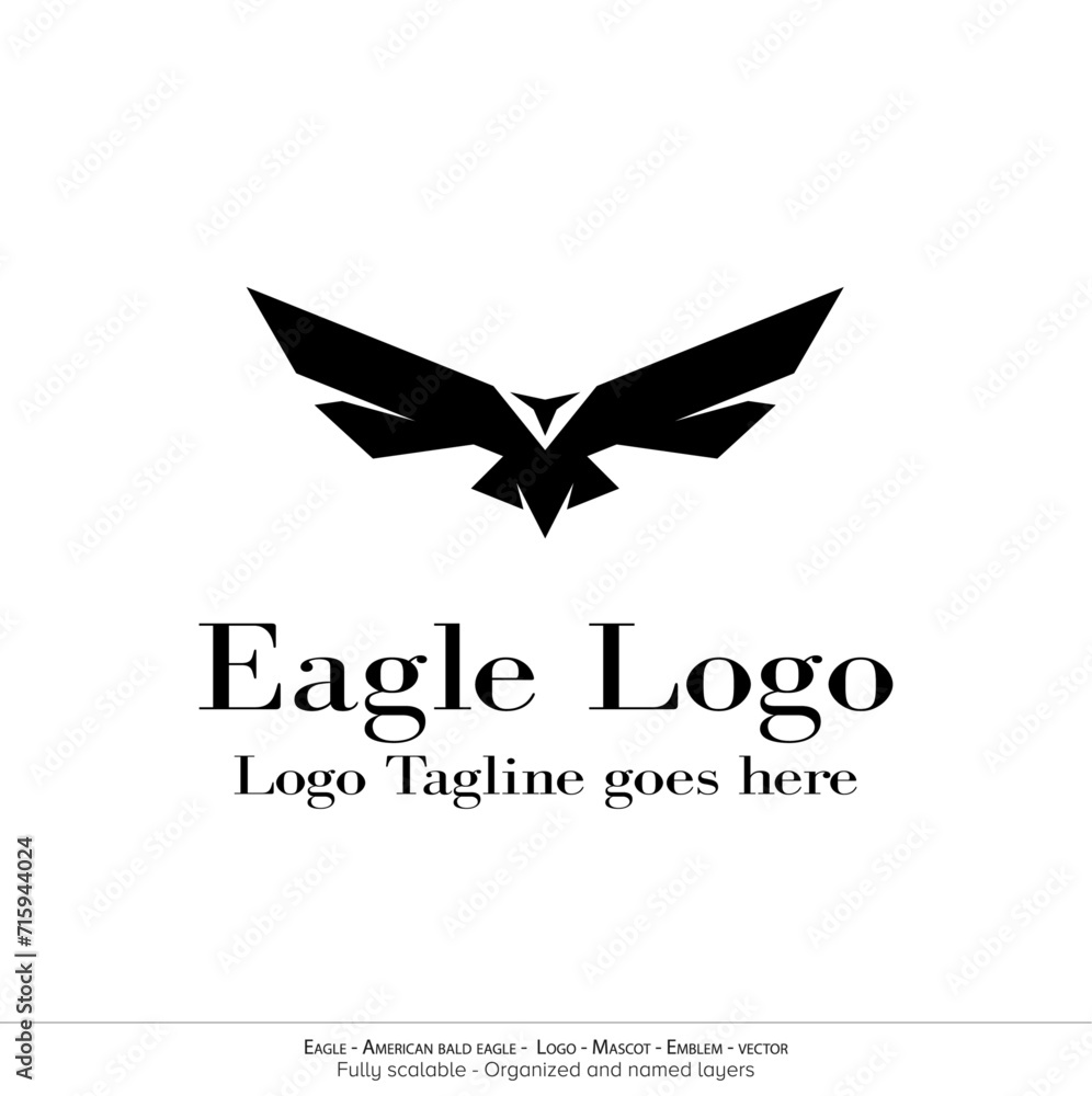 Eagle Logo, Flying Bird Emblem. dove mascot. American Bald Eagle silhouette logo. Minimal design, minimalistic logo vector Eagle Logo, Flying Bird Emblem. dove mascot. American Bald Eagle silhouette logo. Minimal design, minimalistic logo vector