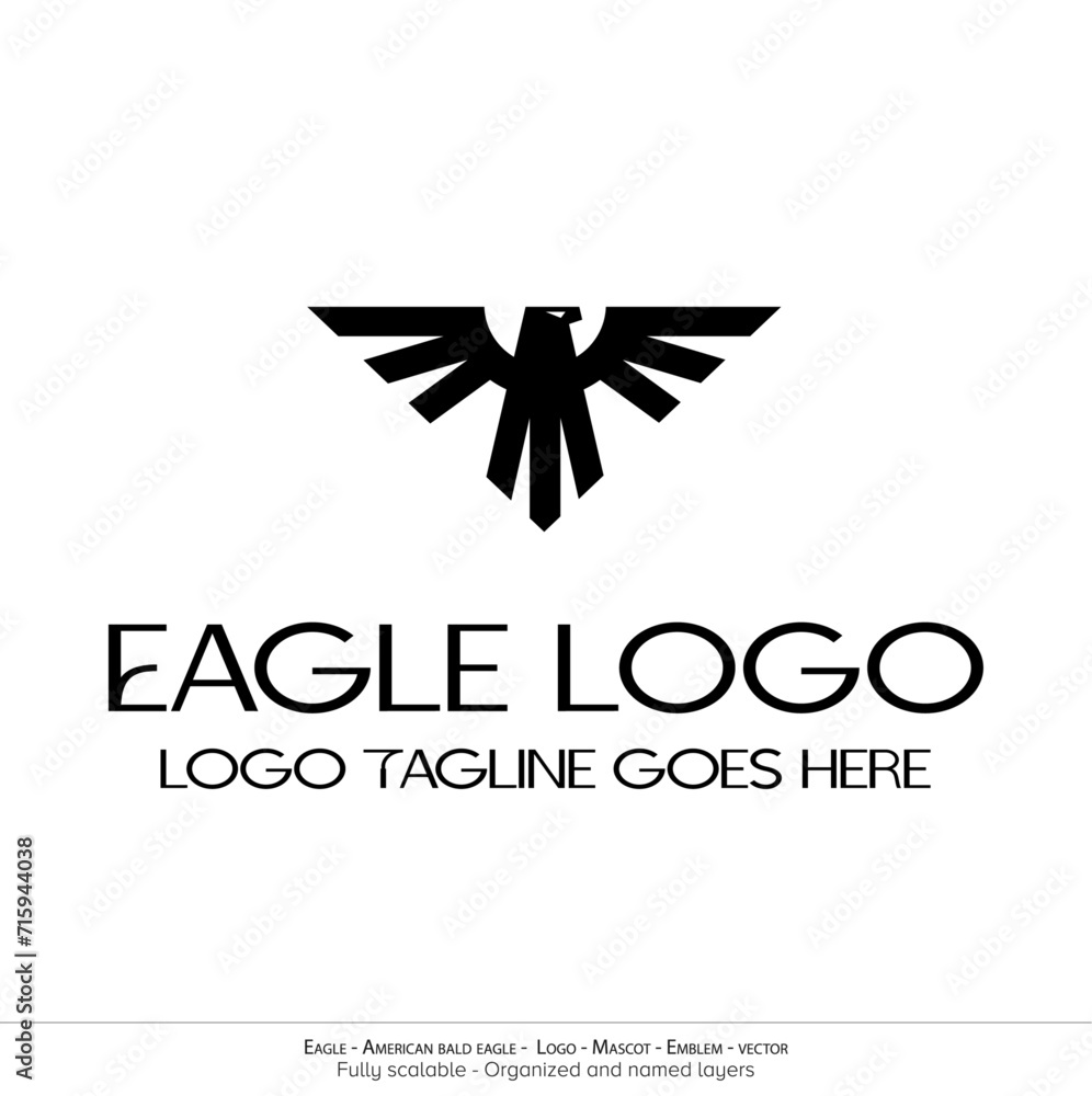 Eagle Logo, Flying Bird Emblem. dove mascot. American Bald Eagle silhouette logo. Minimal design, minimalistic logo vector Eagle Logo, Flying Bird Emblem. dove mascot. American Bald Eagle silhouette logo. Minimal design, minimalistic logo vector