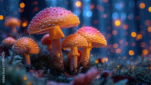 Mushrooms in the forest