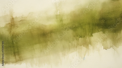 Organic olive green and sepia watercolor stains gently texture