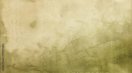 Organic olive green and sepia watercolor stains gently texture