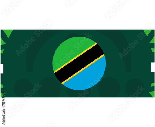 Tanzania Flag Emblem African Nations 2023 Teams Countries African Football Symbol Logo Design Vector Illustration