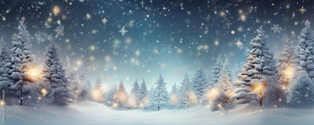 Christmass print cartboard background. Christmass template with snow trees and flakes. Christmass print cartboard background. Christmass template with snow trees and flakes.