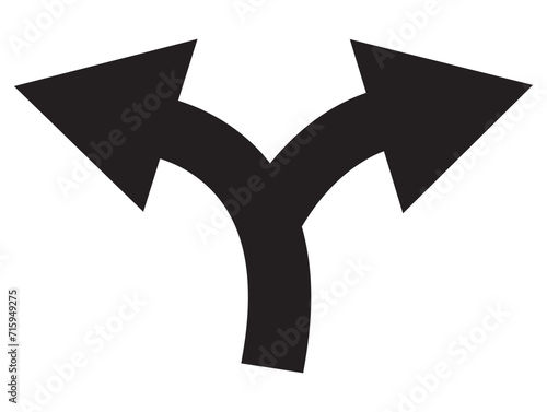 Two way direction arrows vector illustration.