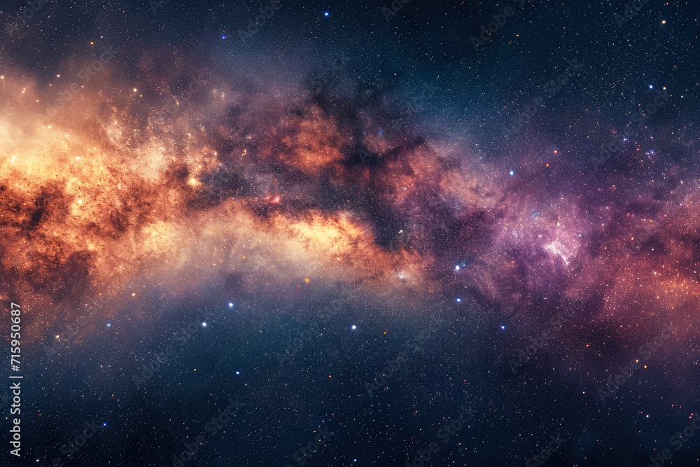 Fototapeta premium celestial panorama of stars and galaxies stretching out into infinity