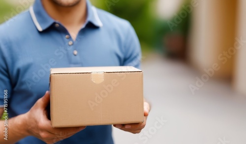 Focused image of a parcel in the hands of a delivery professional, showcasing the importance of secure and efficient package handling