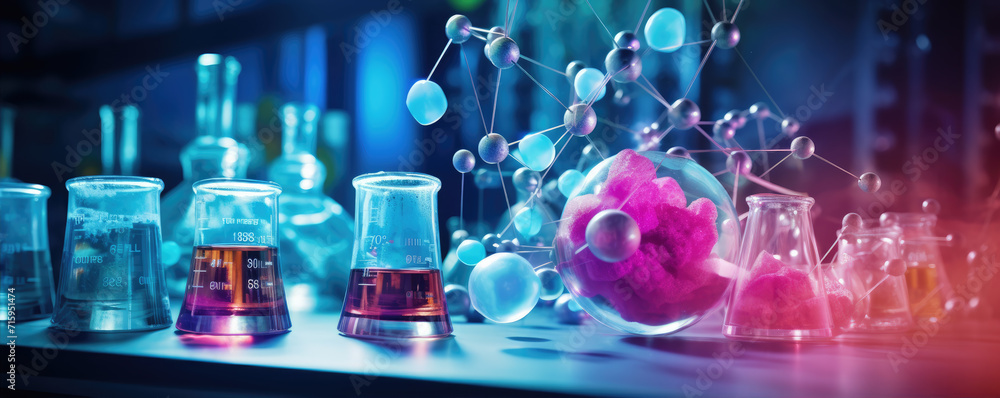 laboratory chemical glasses research and development, science and chemistry concept laboratory chemical glasses research and development, science and chemistry concept