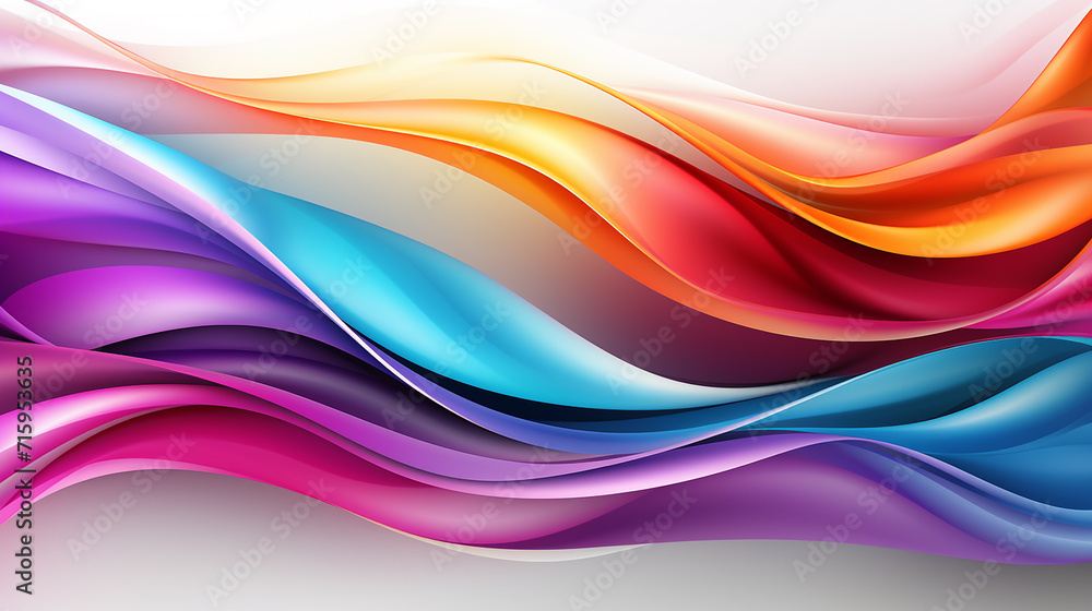 Fototapeta premium Free_vector_rainbow_ribbons