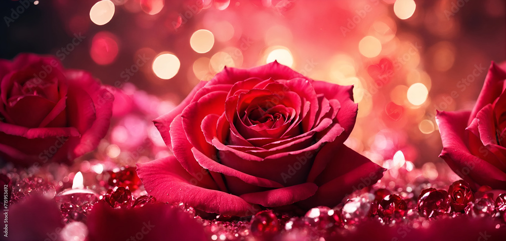 A beautiful red rose close up. Valentines day. Wedding day A beautiful red rose close up. Valentines day. Wedding day