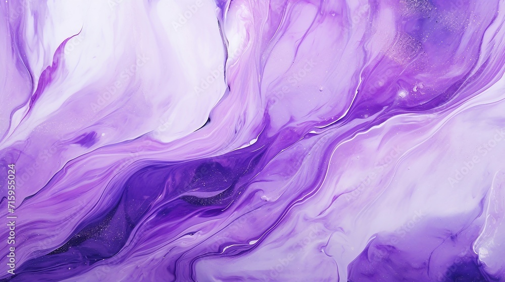 Elegant Purple Marble Texture - Abstract Acrylic Paint Background