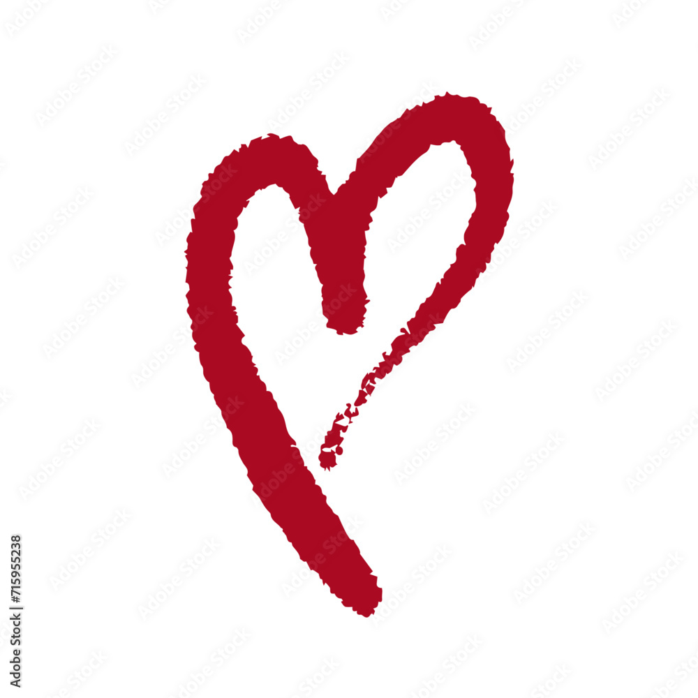 Decorative, abstract heart, valentine. Vector graphics.
