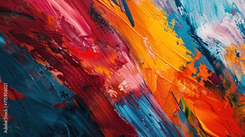 Brush strokes in vibrant colors, banner for artists and designers