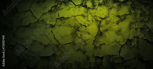 Desert made of uranium. Uranium texture background. Radioactive mineral. Ores in Green Light. Radiation. Horizontal banner format photo