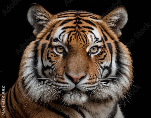 Close up of a tiger.  AI generated. © Vitali