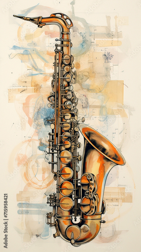 Naklejka premium Sax-06